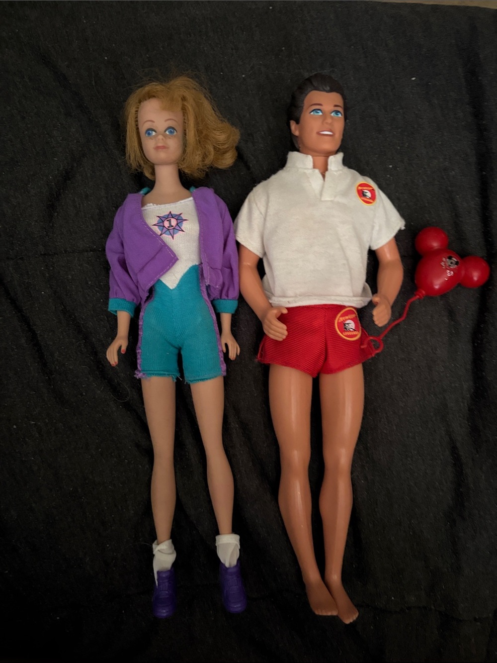 Barbie Fashion Doll and Ken Doll Set - Purple, Teal, White, Red